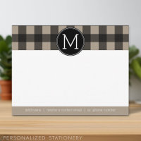 Rustique toile plaid gingham Buffalo noir merci