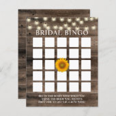 Rustique Tournesol Grange Bois Bride Bingo Cartes (Devant / Derrière)