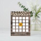 Rustique Tournesol Grange Bois Bride Bingo Cartes (Debout devant)