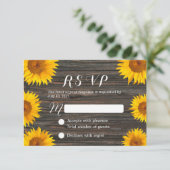Rustique Tournesol Grange mariage en bois RSVP (Debout devant)