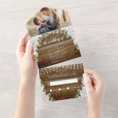 Rustique Tout en un Faire-part de mariage (Déchirure)