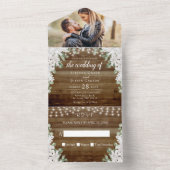 Rustique Tout en un Faire-part de mariage (À l'intérieur)