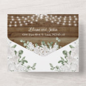 Rustique Tout en un Faire-part de mariage (Verso)