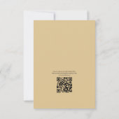 Rustique Turquoise QR Code RSVP Beach Wedding (Dos)