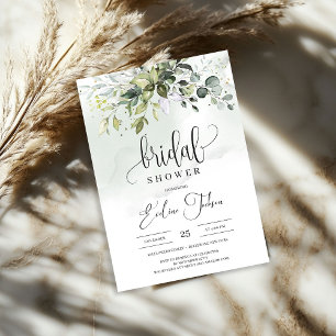 Rustique verdure Foliage Bridal Shower Invitation
