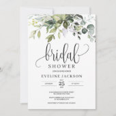 Rustique verdure Foliage Bridal Shower Invitation (Devant)