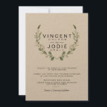 Rustique verdure Wreath Aquarelle Mariage Inviter<br><div class="desc">Par Honey & Birch Studios</div>
