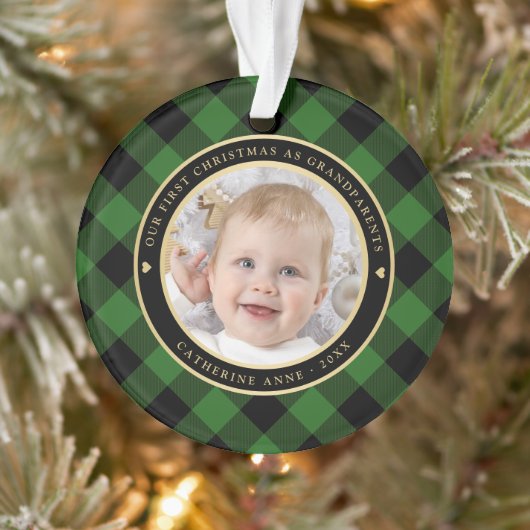 Rustique Vert Noir Plaid Premier Grand-Parents Pho (Arbre)