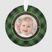 Rustique Vert Noir Plaid Premier Grand-Parents Pho (devant)
