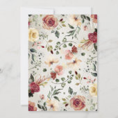 Rustique Vintage Floral Baby Shower Invitations (Dos)