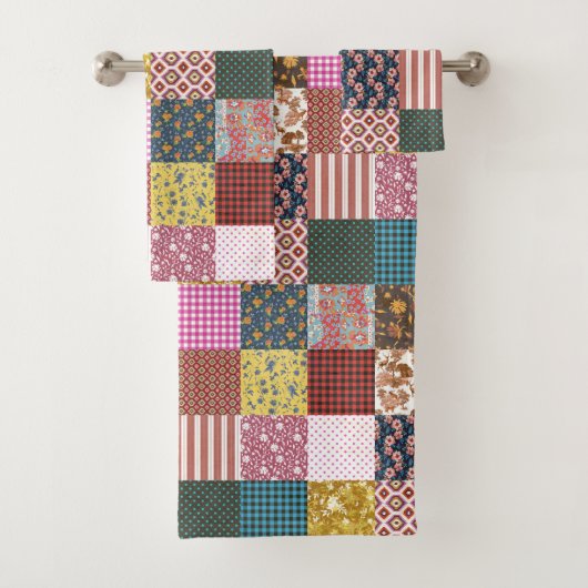 Rustique Vintage Patchwork Quilt Motif (En situation)