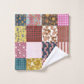 Rustique Vintage Patchwork Quilt Motif (Gant de toilette)