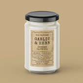 Rustique Vintage Sauce Huile Étiquette bouteille