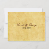 rustique, vintage, seahorse beach mariage rsvp (Dos)