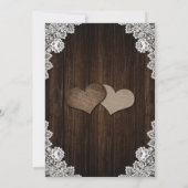 Rustique violet et Faire-part de mariage floral bl (Dos)