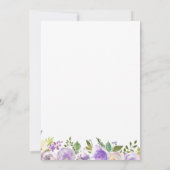 Rustique violet Faire-part de mariage végétal (Dos)