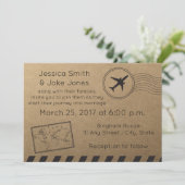 Rustique, Voyage Mariage à thème Invitation (Debout devant)