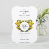 Rustique Wattle Acacia Invitations de mariage (Debout devant)