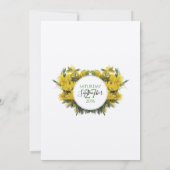 Rustique Wattle Acacia Invitations de mariage (Dos)
