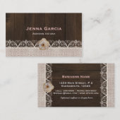 Rustique Western Bois dentelle et Carte de visite  (Devant / Derrière)