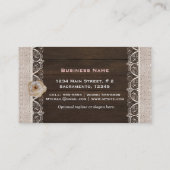 Rustique Western Bois dentelle et Carte de visite  (Dos)