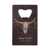 Rustique Western Bull Skull Mariage Pays Texture (Devant)
