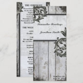 Rustique White Birch Bark Barn Board Programme de (Devant / Derrière)