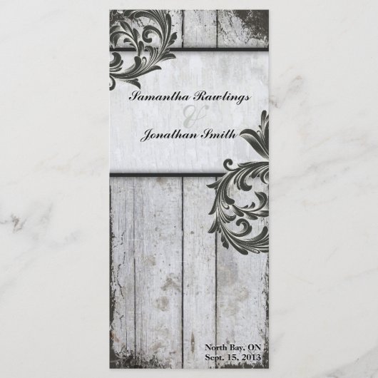 Rustique White Birch Bark Barn Board Programme de (Devant)