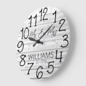 Rustisch aangepast grijs verhard hout grote klok (Hoek)