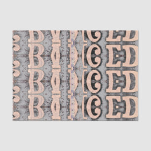 Rustisch Abstract grijs beige Script Patroon Tissuepapier