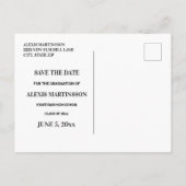 Rustisch Afstuderen 2 Fotobewaardatum Aankondigingskaart (Achterkant)