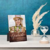 Rustisch Afstuderen 4 Foto Stijlvol hout Afstudere Fotoplaat (Zijkant)