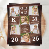 Rustisch Afstuderen 6 Uitnodiging voor fotocollage