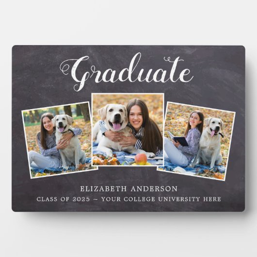 Rustisch Afstuderen Afstuderen Fotocollage Fotoplaat (voorkant)