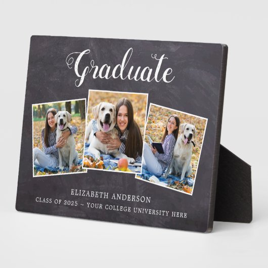 Rustisch Afstuderen Afstuderen Fotocollage Fotoplaat (Zijkant)