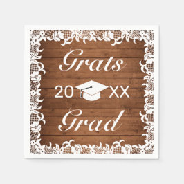 Rustisch Afstuderen van hout en witte langkratten Servet