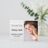 Rustisch Afstuderen voor handschrift Hartelijk dan Briefkaart (Staand voorkant)