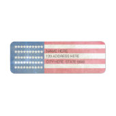 Rustisch Amerikaans label voor de retourzending v (Voorkant)