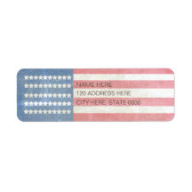 Rustisch Amerikaans label voor de retourzending v