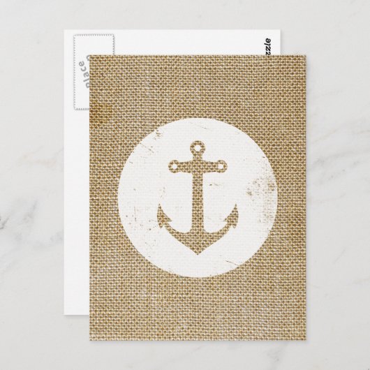 Rustisch anker briefkaart (Voorkant / Achterkant)