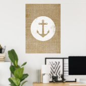 Rustisch  anker poster (Thuiskantoor)
