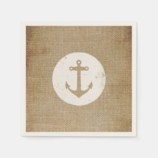 Rustisch  anker servet (Voorkant)