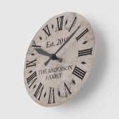 Rustisch Antiek Onderdruk Horloge Retro Ronde Klok (Hoek)