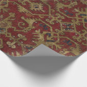 Rustisch Antiek oosterachtig Perzisch Rode Patroon Cadeaupapier (Hoek)