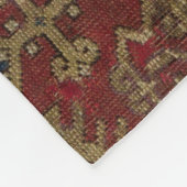 Rustisch Antiek oosterachtig Perzisch Rode Patroon Fleece Deken (Hoek)
