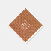 Rustisch Autumn Geometric Custom Vrijgezellenfeest Servet (Hoek)