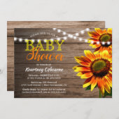 Rustisch Baby shower Kaart (Voorkant / Achterkant)