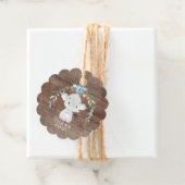 Rustisch Baby shower met fijne olifant Label voor  (In situ)