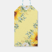 Rustisch Baby shower met zonnebloem Cadeaulabel (Achterkant)