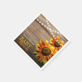 Rustisch Baby shower Servet (Hoek)